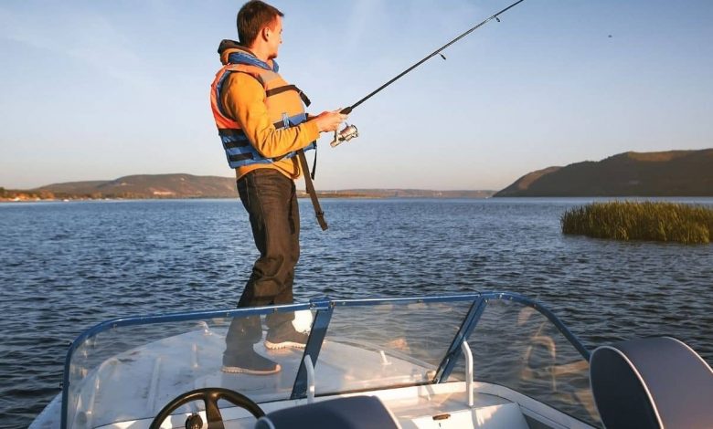 A man fishing