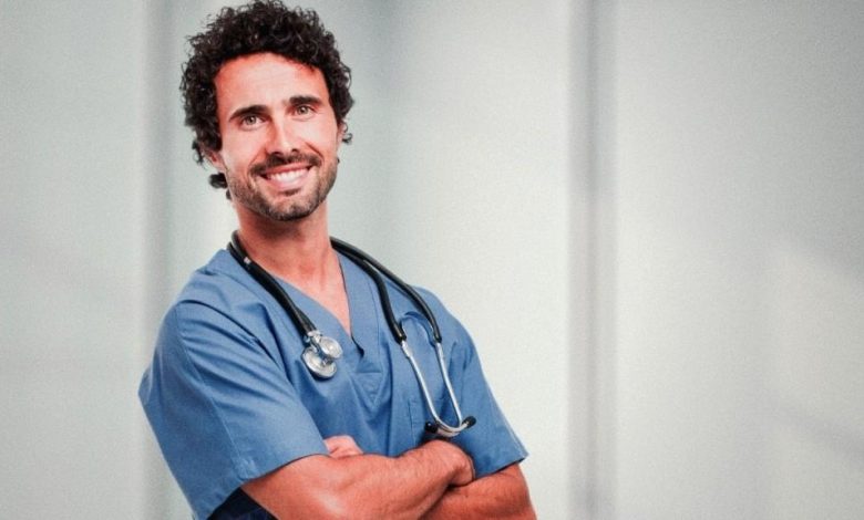 A male nurse standing