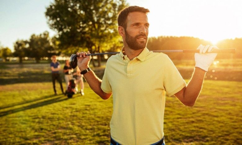 A man during golf session