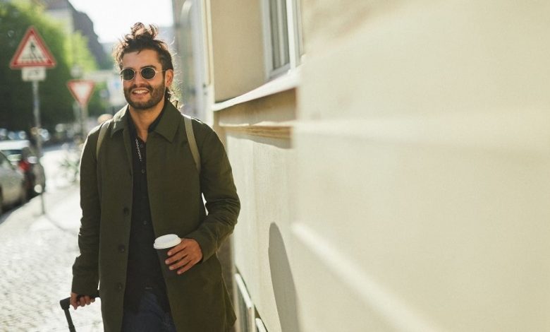 A man travelling