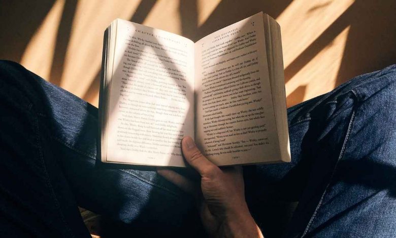 Man reading book