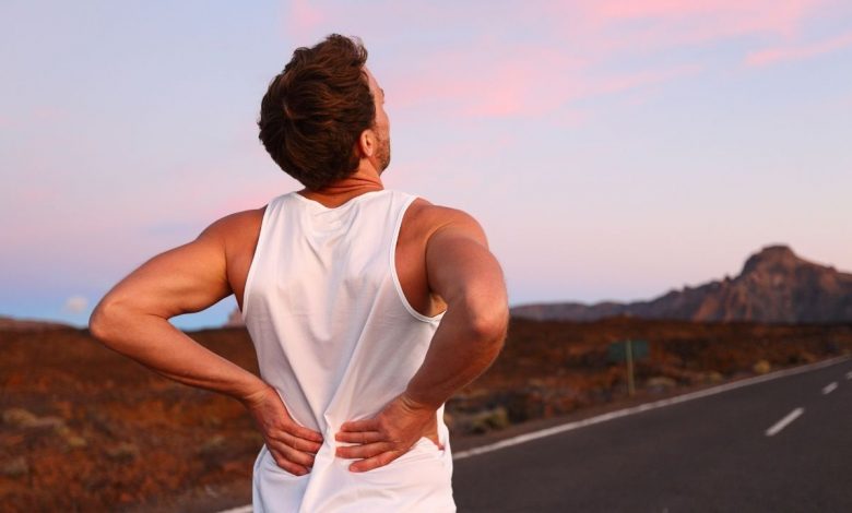 A guy with back pain after a car accident