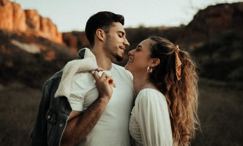 Partners looking at each other