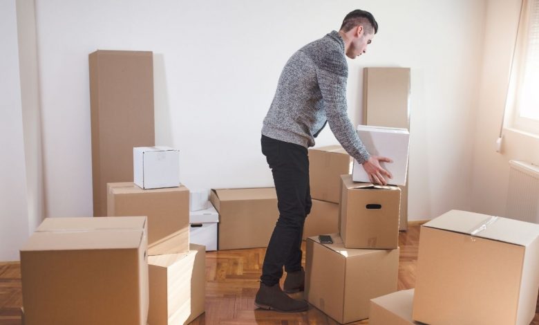 A guy Packing & Moving