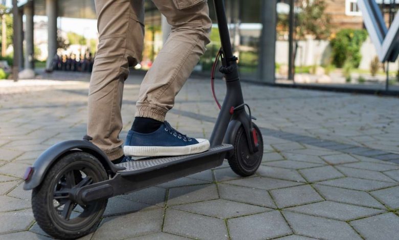 Person riding on electric scooters