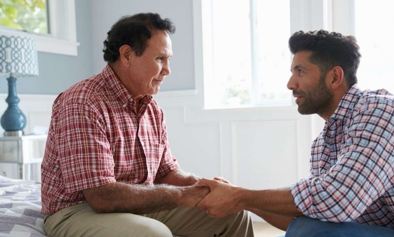 Dementia patient being confronted