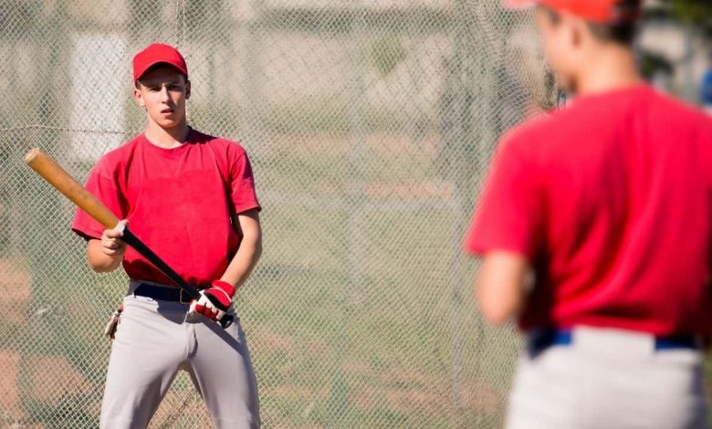 Guy playing baseball