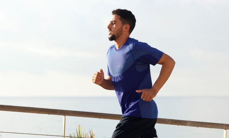 healthy male running