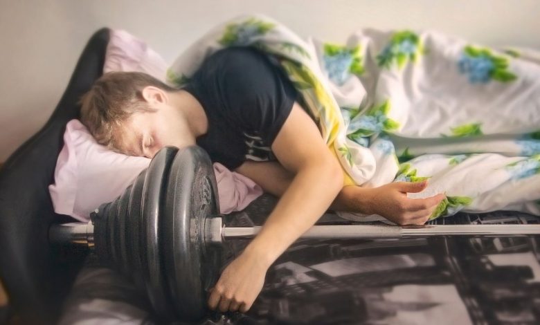 Lazy guy at home