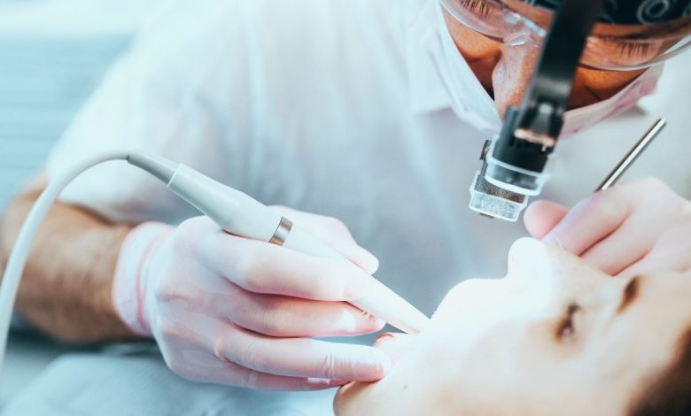 Doctor doing dental filling