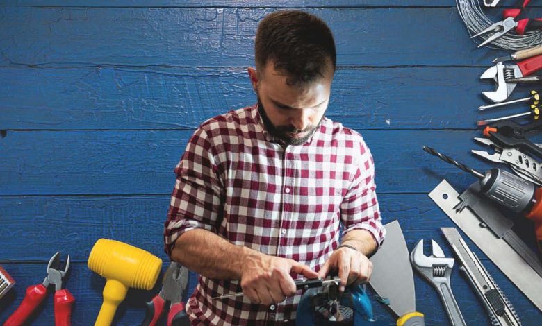 Man using tool