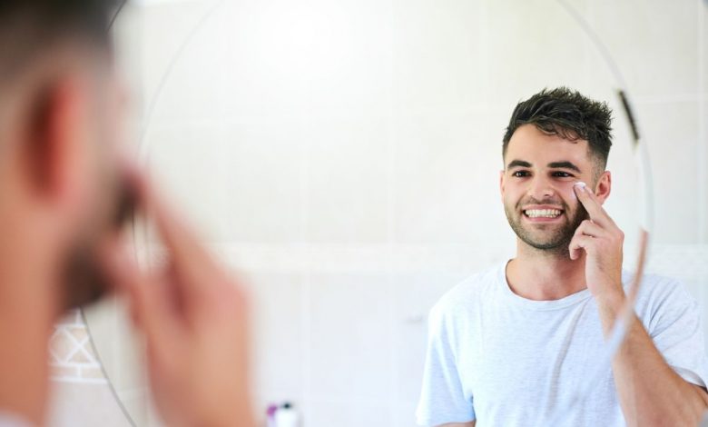 Men with glow skin