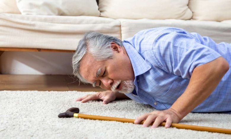 senior falling down in his home