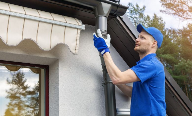 Roof rain Gutter Installation