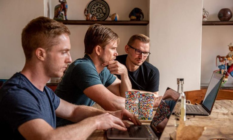 Guys solving problem
