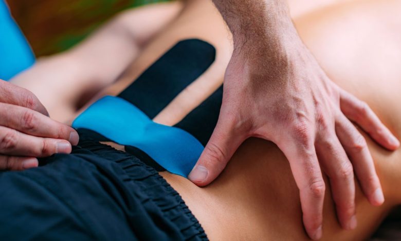 Kinesio Tape on a guy