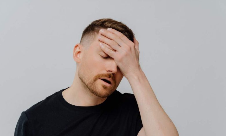 A man having headache
