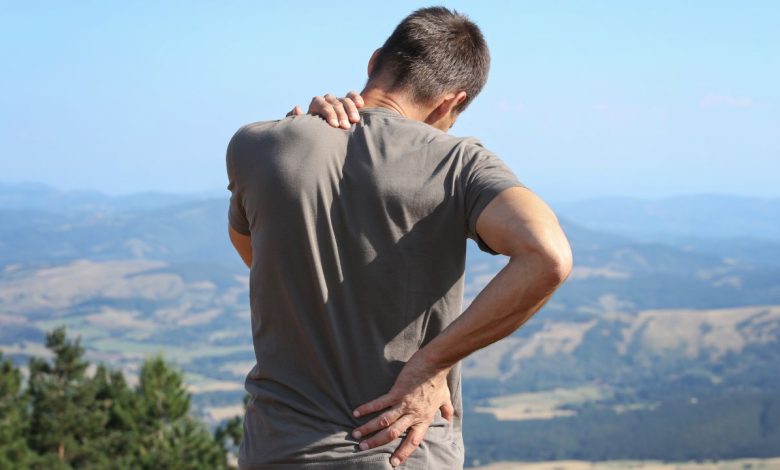 Guy having back pain