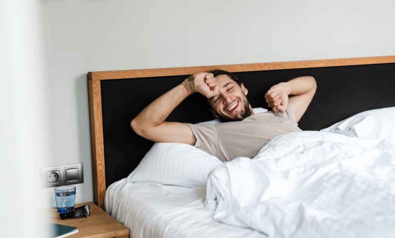 guy waking up