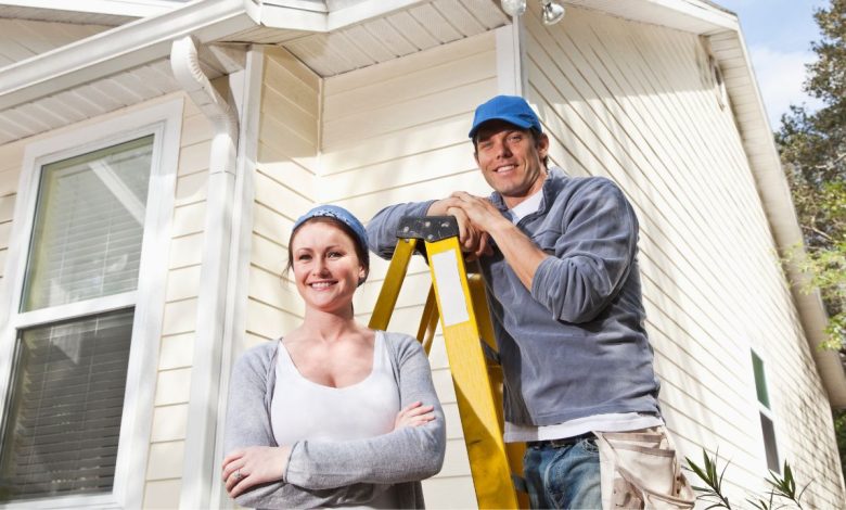 A couple doing Home Maintenance