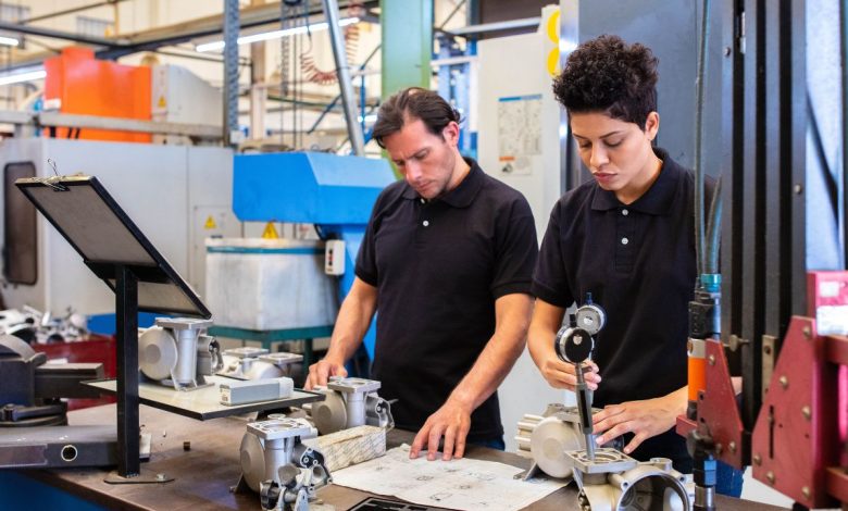 manufacturing staff in production factory business