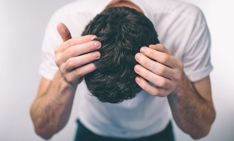 scalp of a guy
