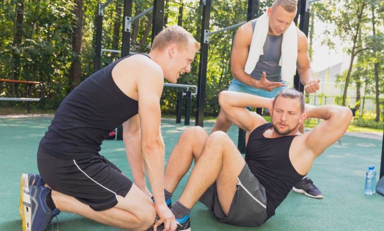 guys having Workout Session