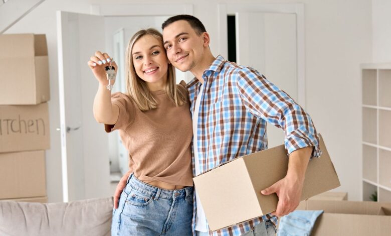 couple in new home