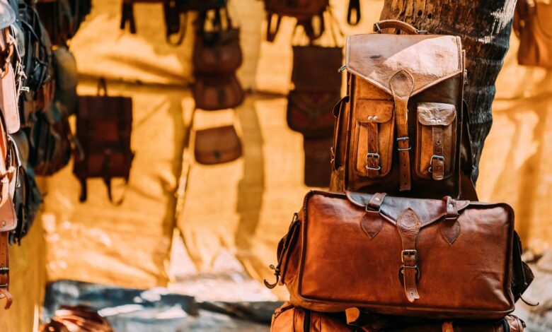 shop with leather bags