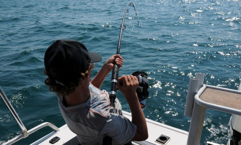 guy Fishing on a boat