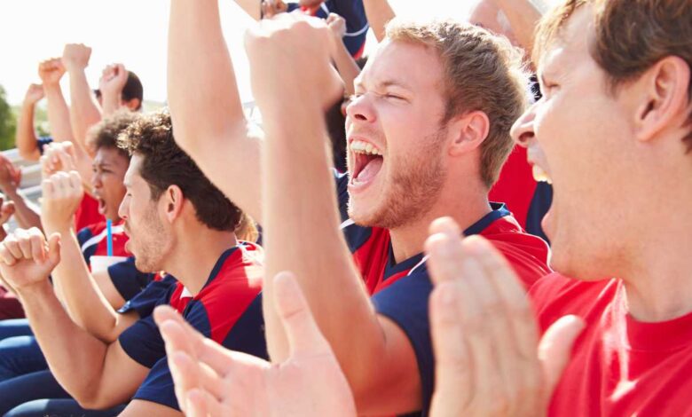 men at sports event
