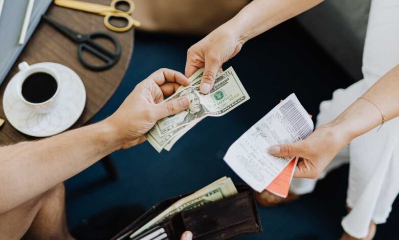paying with cash