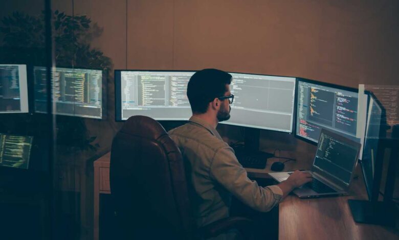 guy coding