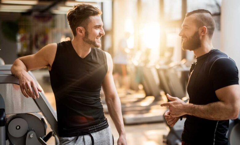 two young men discussing their health