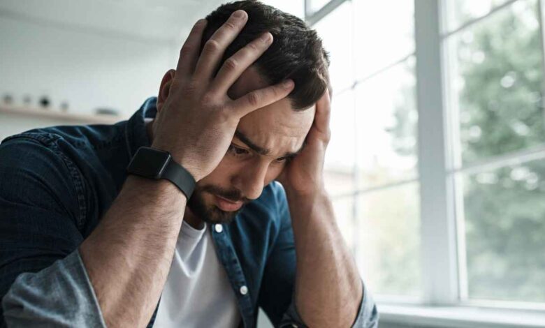 a guy feeling low