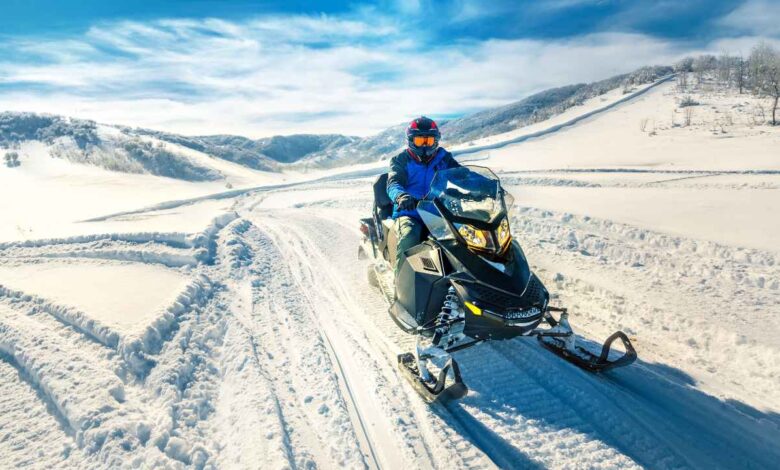 driving a Snowmobile