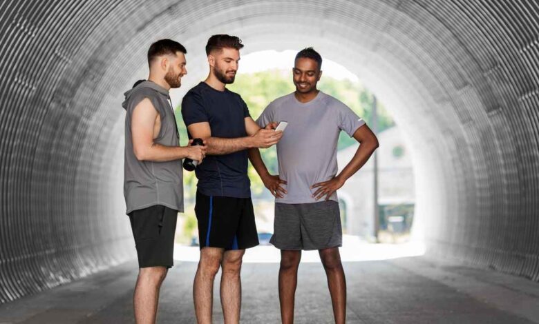 sporty men lifestyle