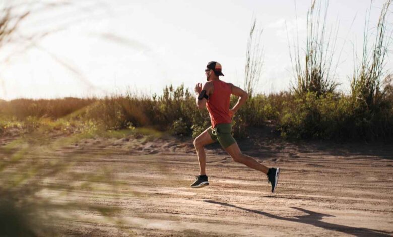 guy running in nature