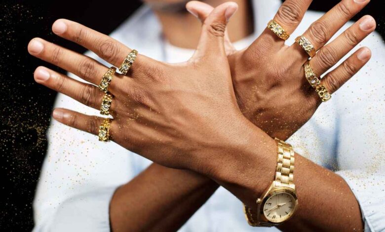 Gold jewelry men