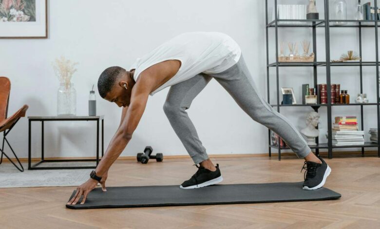 A Man Exercising