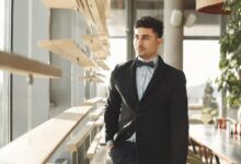 man in black suit