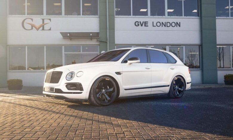 Bently in front of GVE LONDON