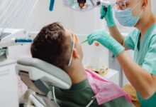 man in dentist office