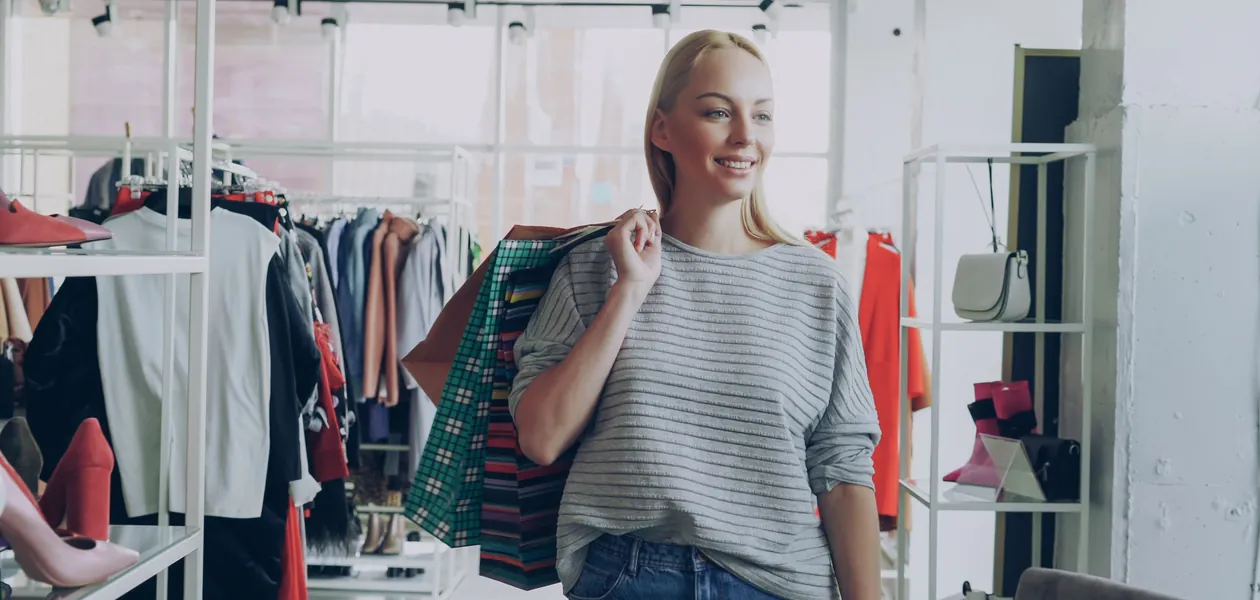 shopping for replacement underwear in a clothing store