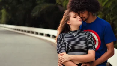 couple showing unconditional love with a tender embrace