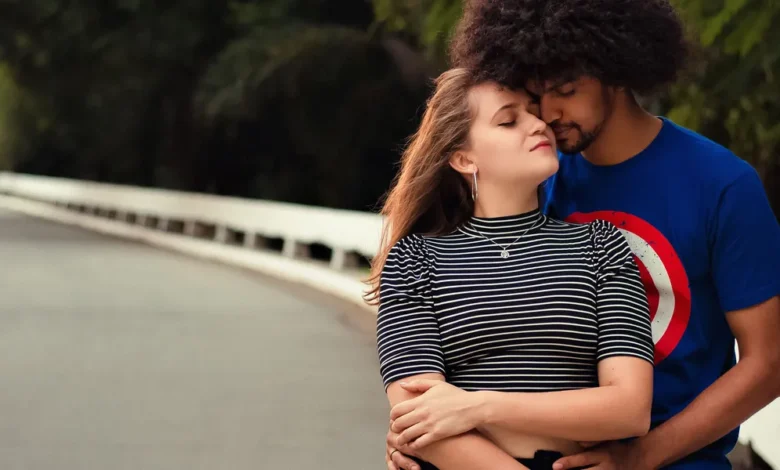 couple showing unconditional love with a tender embrace